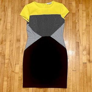 Brand New (NWOT) Yellow and Black Color Block Body-Con Dress made by Studio One